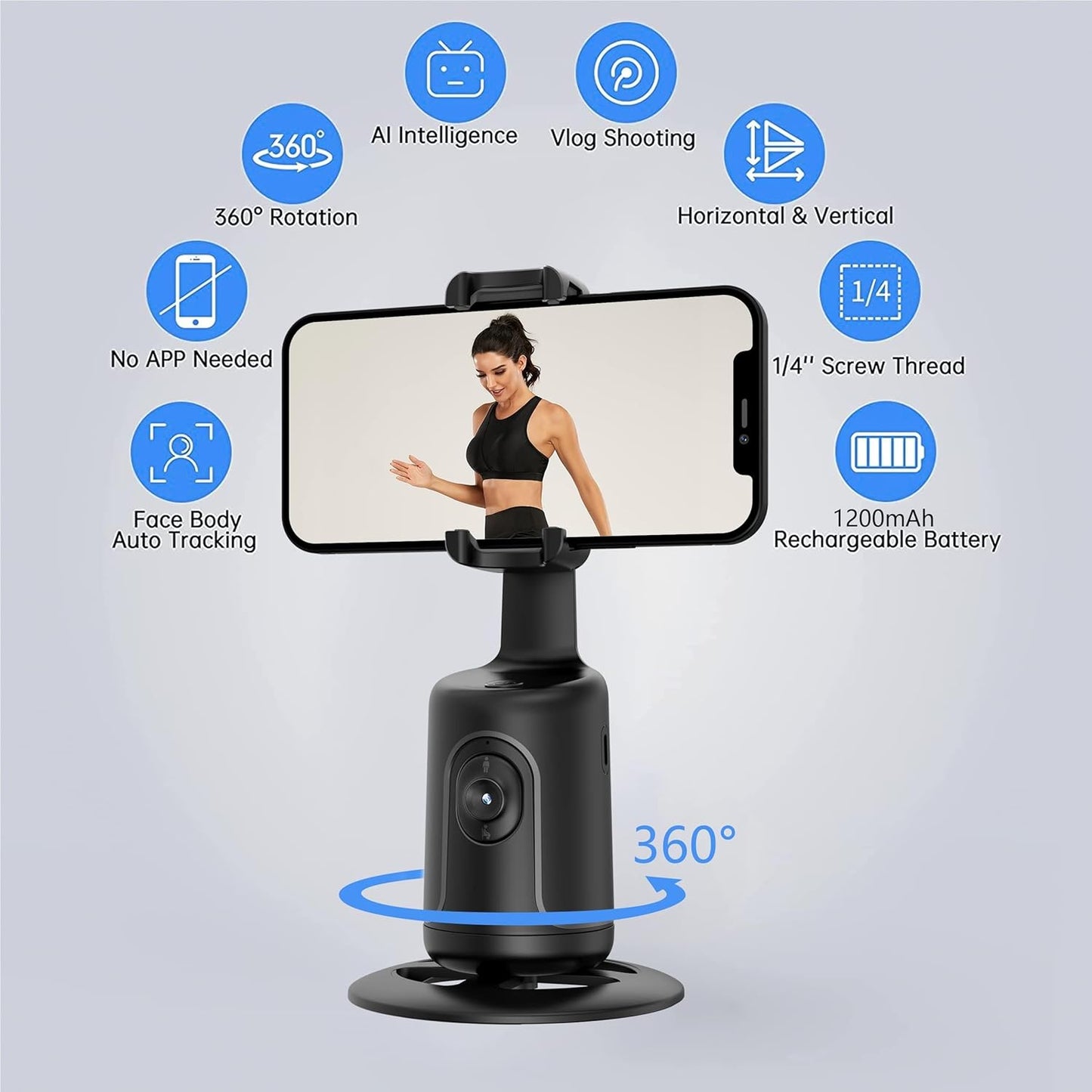 360 Automatic Rotation Mobile Phone Holder