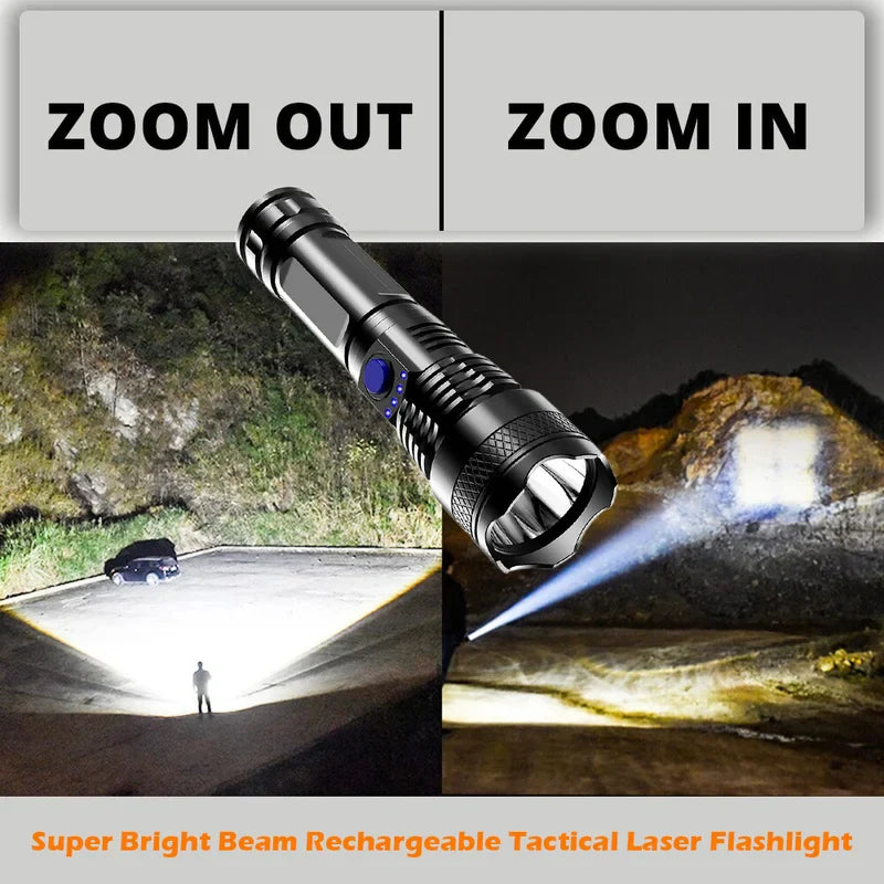 Sorung LED Rechargeable Tactical Laser Flashlight 10000 Lumines